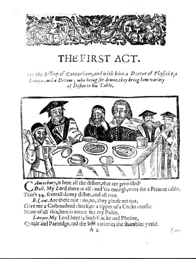 The First Act, a Satirical Play Against William Prynne by English School